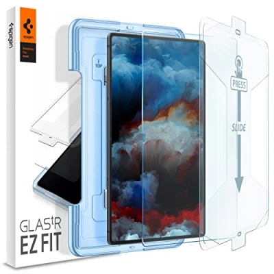 Imagen de Spigen EZ FIT Cristal Templado Clear Protector De Pantalla Con Marco Montaje Samsung Galaxy Tab S8 Ultra