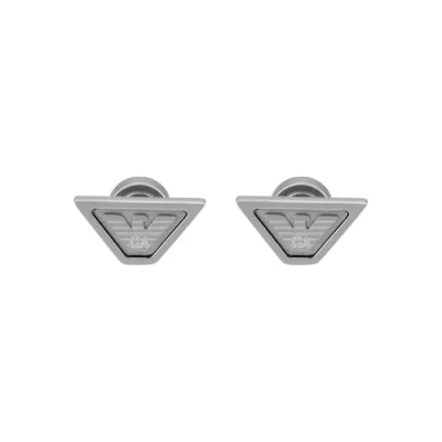 Imagen de Emporio Armani Pendientes de Acero inoxidable para hombre, plata EGS3130040, talla única, inoxidable, Sin piedra preciosa