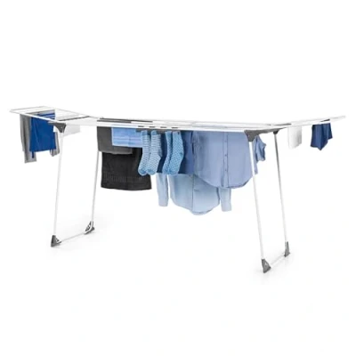 Imagen de EASYmaxx tendedero XXL extensible hasta 260 cm, con ruedas y alas laterales altas, plegable para ahorrar espacio 25 m de longitud secado 2 3 lavados