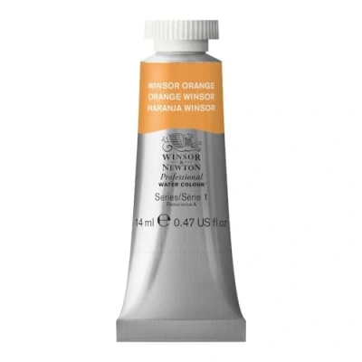Imagen de Winsor &amp; Newton Acuarela Profesional Pintura de Acuarela, Alta Luminosidad, Resistente a la Luz, Calidad Archivo, Tubo 14 ML, Color Nanaranjado