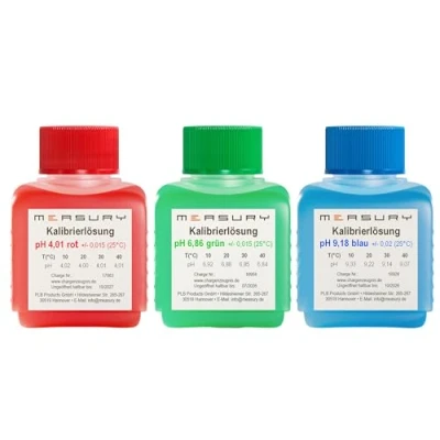 Imagen de Measury Set de solución calibración pH 4.00 + 6.86 9.18 (50 ml cada una)