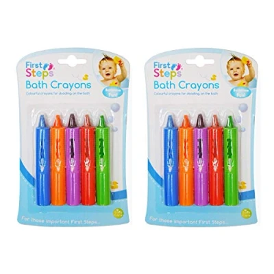 Imagen de Baby Bath Crayons Pack de 10 para diversión en el baño, juguetes baño no tóxicos primeros pasos