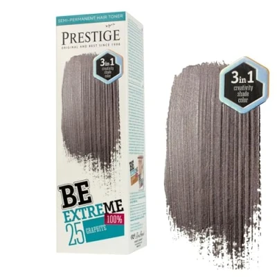 Imagen de Vip&#039;s Prestige Be Extreme Tóner Semi Permanente para Pelo Sin Amoniaco, Parabenos y PPD, Color 25 Grafito