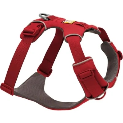 Imagen de RUFFWEAR arnés de Gama Frontal, para Perro Extra Grande, Reflectante en Y, Ajustable, cómodo, Acolchado, Caminar y Correr, 2 Accesorios Correa Anillo, Small, Red Canyon
