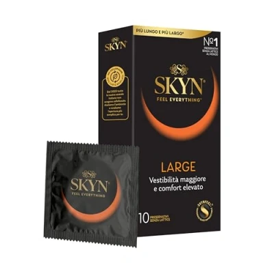 Imagen de Skyn Manix Skin Preservativos, Color Transparente, King Size (XL), paquete de 10 preservativos