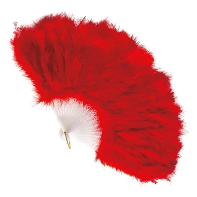 Imagen de Widmann Abanico con plumas, disfraz, accesorio, años 20, carnaval, fiesta temática