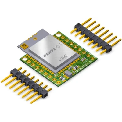 Imagen de CME WIDI Core XN Placa de conexión inteligente (BLE) que implementa MIDI premium sobre Bluetooth Low Energy desarrollado por con conector antena externa y encabezado pin no ocupado