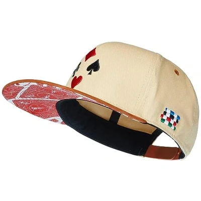 Imagen de Cadency® Gorra Snapback, Póker, Color Beis, Unisex, Tamaño Ajustable