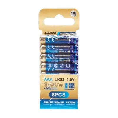 Imagen de Pila alcalina LR03 (AAA) de 1,5 V, 8 uds