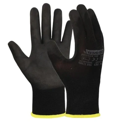 Imagen de EXBRIECO Guantes de Trabajo Profesionales Ideales para Construcción, Abrasión, Mecánica, Protección CAT 2 Multipropósito en Nylon y Poliuretano, Resistentes pack 3,6,12,60,120,240