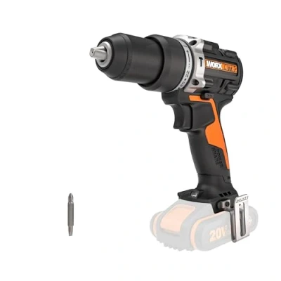 Imagen de Taladro Percutor Brushless 20V WORX PowerShare WX352.9 sin batería, ni cargador motor escobillas, portabrocas de 13 mm, control velocidad variable, ajustes par 22+1+1