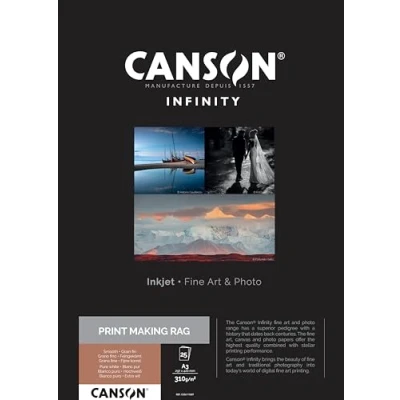 Imagen de Canson Infinity PrintMaKing Rag, Caja A3, 25 hojas, 100% algodón, 310 g