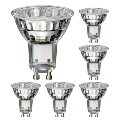 Imagen de ledscom.de 6 bombillas LED GU10, PAR16, blanco (4000 K), 2,1 W, 206 lm, 118, espejo reflector (plateado)