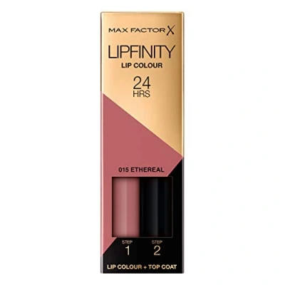 Imagen de Max Factor LipFinity Lip Colour Lipstick Pintalabios, Tono 15 Ethereal Paso 1: 2.3ml 2: 1.9g
