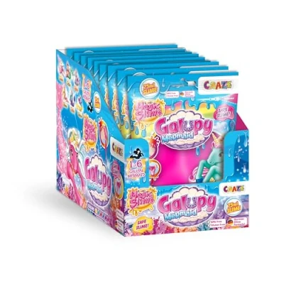 Imagen de CRAZE Magic Slime Surprise de Galupy Mermaid, Pack 20 Bolsas con 75 ml Colores aleatorios Figura Sorpresa Sirena