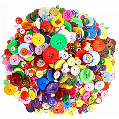 Imagen de 2000 Piezas Botones de Colores, Costura, Redondos Resina, para Costura,Scrapbooking,Decoraciones Hechas a Mano Bricolaje