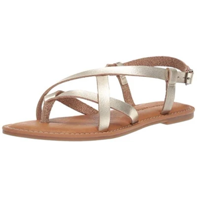Imagen de Amazon Essentials Sandalias de Tiras Informal Mujer, Dorado, 37.5 EU