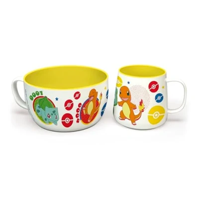 Imagen de ABYSTYLE Juego de desayuno con taza y cuenco Pikachu &amp; Kanto Starters