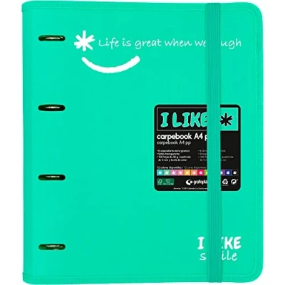 Imagen de Grafoplas Carpeta Anillas A4 con Recambio, Color Verde Mint, (1)