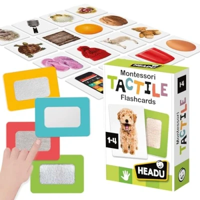 Imagen de Headu Flashcards Tactile Montessori Juego educativo para niños de 1 a 4 años