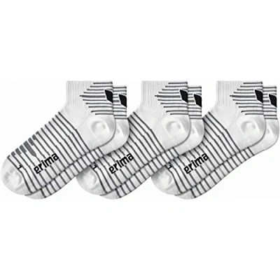 Imagen de erima GmbH Calcetines Deportivos Cortos, Pack De 3 Unid, Unisex niños, Blanco, 31 34