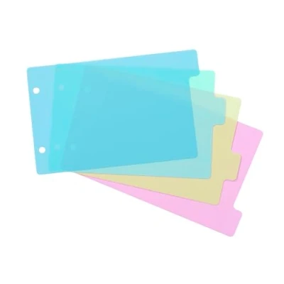 Imagen de VIQUEL Rainbow Pastel Juego de 4 separadores (tamaño A5, para archivador fichas 2 anillas