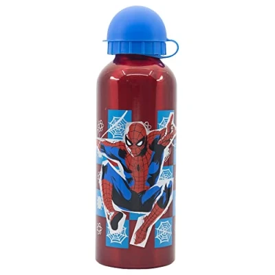 Imagen de Botella de agua infantil reutilizable aluminio 530 ml Spider man