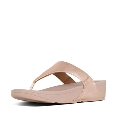 Imagen de Fitflop Lulu Leather Toe Post, Chanclas Mujer, Light Tan, 38.5 EU