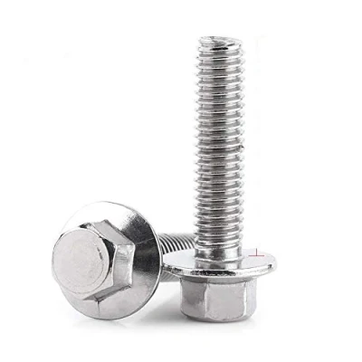Imagen de 10pcs M6 Tornillos Pernos Sujetadores de Reborde Acero Inoxidable 304 Hexagonal[M6*30]