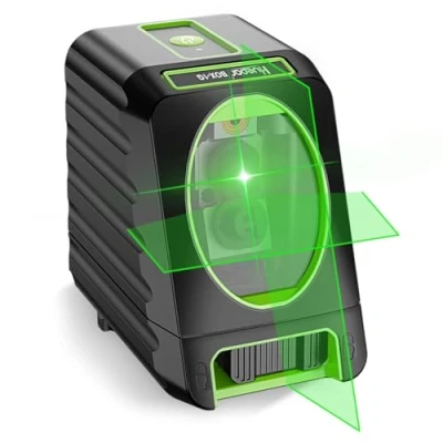 Imagen de Huepar BOX 1G Nivel Láser Verde 45m, MODO DE PULSO, Pro Precisión: ± 2 mm/ 10m, Autonivelante Líneas Cruzadas, 150 vertical/horizontal, 360 Rotación Soporte Magnético