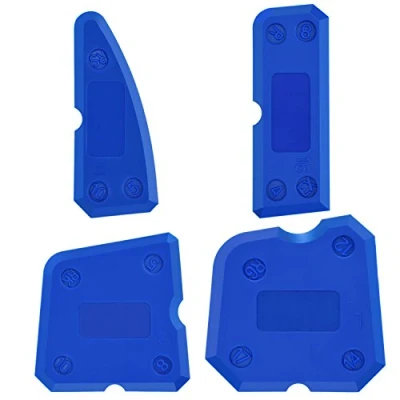 Imagen de Juego de herramientas calafateo silicona 4 piezas para alisadores juntas lechada sellado acabado (azul)