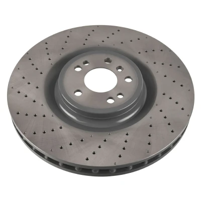 Imagen de FEBI BILSTEIN 107711 Disco de freno Eje delantero 375 36 5 112 perforado/ventil. int. revestido altamente carbonizado MERCEDES BENZ: Clase ML, GLS, GL