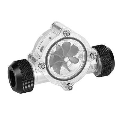 Imagen de Vbestlife Indicador de Flujo Bitspower Metal H1 / 4&quot; Rosca G1 para PC Impulsores Enfriamiento Agua 8(Negro)