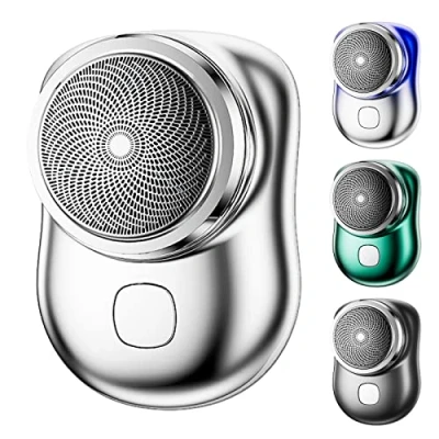 Imagen de HIDRUO Mini Shaver Portable Electric Shaver, Pocket Shave, Usb Razor for Men, Type C Waterproof Rechargeable Wet and Dry Mens (Silvery)
