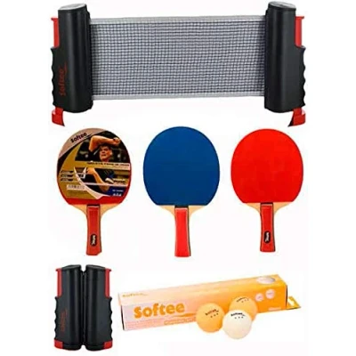Imagen de Softee Equipment Super Set Ping Pong Negro/Naranja Negro, Extra Large