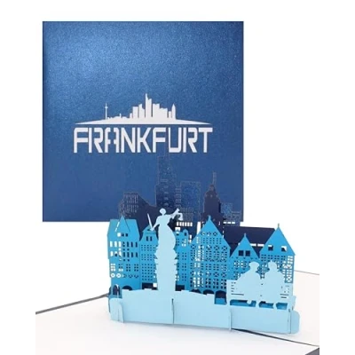Imagen de &#039;Pop Up tarjeta&quot;Frankfurt am Main Skyline en 3d Souvenir, Invitación, regalo &amp; Viaje cupones Frankfurt a.m.