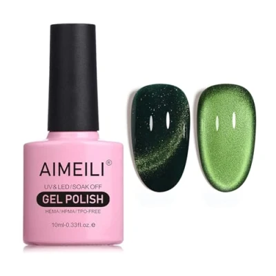 Imagen de AIMEILI 9D Ojo de Gato Esmaltes Semipermanentes para Uñas Sin crueldad Vegano Libre HEMA Magnético Soak Off UV LED Permanentes Esmalte 10ml，756