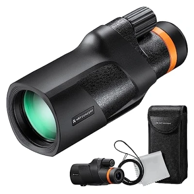 Imagen de K&amp;F Concept 12 * 50 Telescopio Monocular, HD BAK4, Monocular Portátil con Interfaz Arca, Ocular para Observación de Aves, Caza, Viajes, Conciertos, Negro