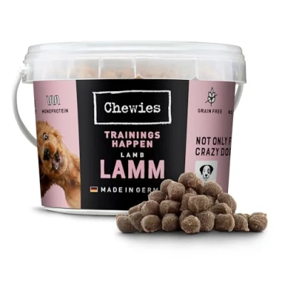 Imagen de Chewies Cordero de Entrenamiento con monoproteína para Perros, 300 g, sin Cereales ni azúcar, hipoalergénico