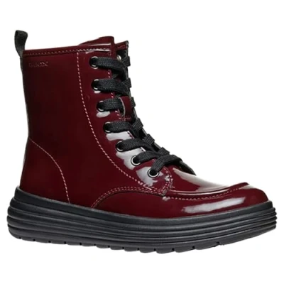 Imagen de Geox Phaolae GIRL Botines con cordones para niños, Talla: 38, Dark burgundy Zapatos