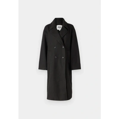 Imagen de ONLY Reverskragen Abrigo clásico, Mujer, Talla: 36, Dark grey melange