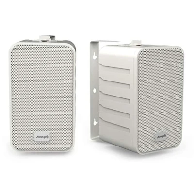 Imagen de Audibax Pícolo PR 42W Altavoces Pasivos de Estantería HiFi Pareja Estereo 2 Vías Sonorización 75W Soporte Pared Incluido con Woofer 4&quot; Sonido Envolvente