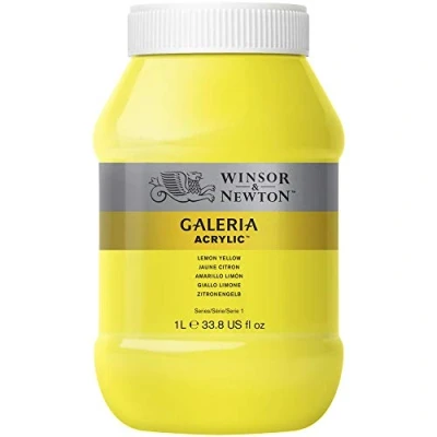 Imagen de Winsor &amp; Newton acrílico Galeria bote de 1L sombra amarillo limon
