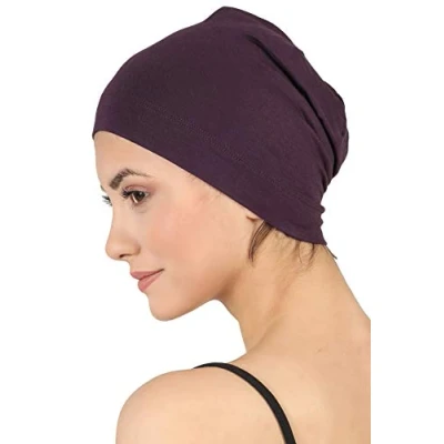 Imagen de Deresina Gorro de dormir unisex para quimioterapia, caída del pelo, alopecia, etc. Morado Morera talla única