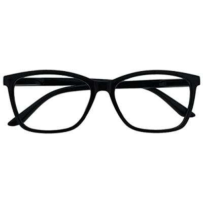 Imagen de The Reading Glasses Company La Compañía Gafas De Lectura Negro Lectores Grande Estilo Diseñador Hombres Bisagras Resorte R51 1 +1,50