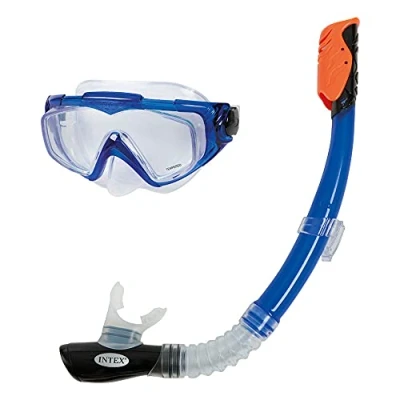 Imagen de Intex 55962 Tubo y máscara buceo silicone Aqua a partir de 14 años