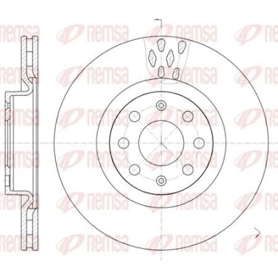 Imagen de REMSA 6982.10 Disco de freno Eje delantero 284, 284 22 6 ventilado OPEL: Corsa D Hatchback, Insignia A Sports Tourer, E Hatchback