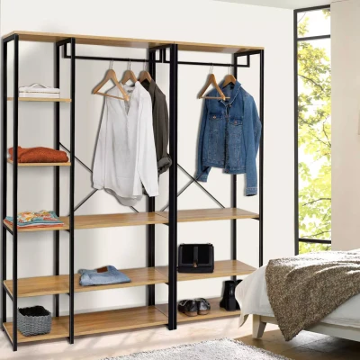 Imagen de IDMarket Vestidor modulable Detroit XXL diseño industrial