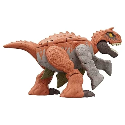 Imagen de Mattel Jurassic World Fierce Changers Peligro Doble Carnotaurus Dinosaurio de juguete se transforma en Stegosaurus, +4 años (HLP07)