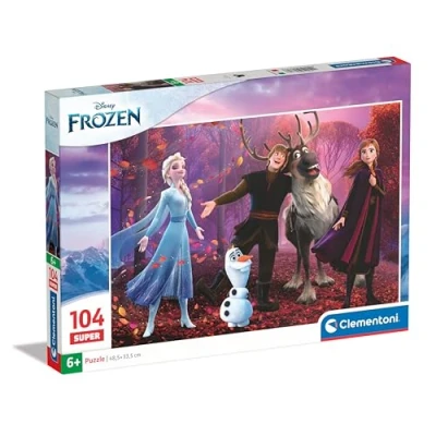 Imagen de Clementoni Disney Frozen Supercolor Puzzle Infantil De 104 Piezas, para Niños 6 8 Años, Desarrolla La Concentraciòn Mentàl Y Logica, 25771, Multicolor